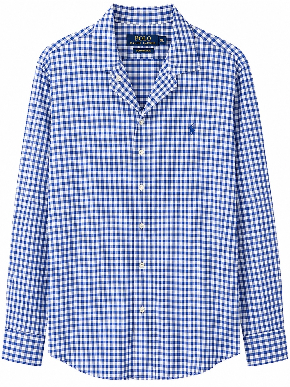 Polo by Ralph Lauren Blue and White Gingham Button-Down Shirt